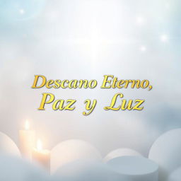 An emotional and serene thumbnail for the video titled 'Oración Poderosa por el Descanso Eterno, Luz y Paz para Nuestros Seres Queridos'