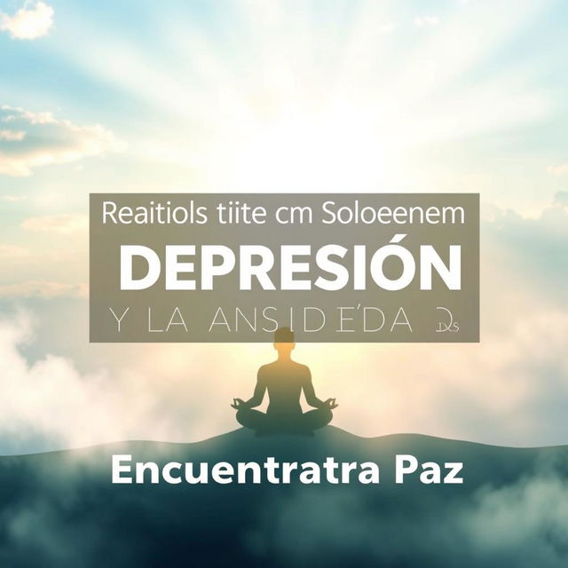 A striking and emotional thumbnail for the video titled 'Oración para Superar la Depresión y la Ansiedad - Encuentra Paz y Fortaleza'