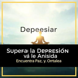 A striking and emotional thumbnail for the video titled 'Oración para Superar la Depresión y la Ansiedad - Encuentra Paz y Fortaleza'