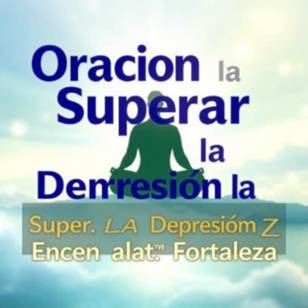 A striking and emotional thumbnail for the video titled 'Oración para Superar la Depresión y la Ansiedad - Encuentra Paz y Fortaleza'