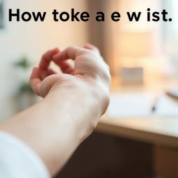 A close-up image demonstrating how to take a pulse at the wrist