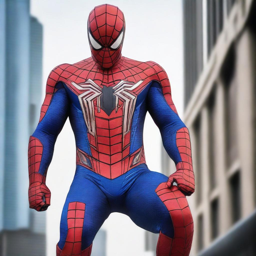A high-quality digital art piece featuring Spiderman in an Optimus Prime-inspired costume