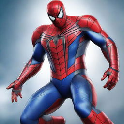 A high-quality digital art piece featuring Spiderman in an Optimus Prime-inspired costume