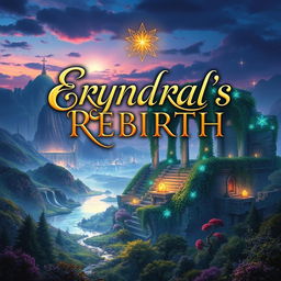 A captivating book cover design for the novel titled 'ERYNDRAL'S REBIRTH'