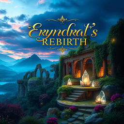 A captivating book cover design for the novel titled 'ERYNDRAL'S REBIRTH'