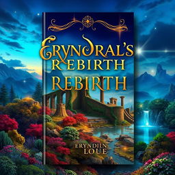 A captivating book cover design for the novel titled 'ERYNDRAL'S REBIRTH'