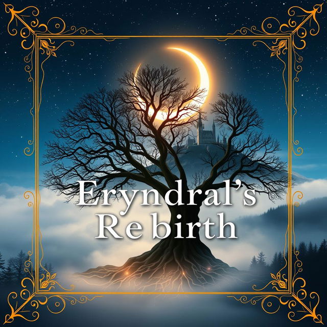 A beautiful and enchanting book cover for the novel 'Eryndral's Rebirth' by author na11049