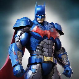 A high-quality digital art piece featuring Batman in an Optimus Prime-inspired costume