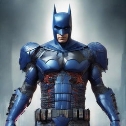 A high-quality digital art piece featuring Batman in an Optimus Prime-inspired costume