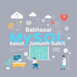 An illustrative image representing the phrase 'Bahasa MySQL kasus Rawat Jalan Rumah Sakit'