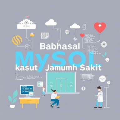 An illustrative image representing the phrase 'Bahasa MySQL kasus Rawat Jalan Rumah Sakit'