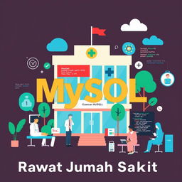An illustrative image representing the phrase 'Bahasa MySQL kasus Rawat Jalan Rumah Sakit'