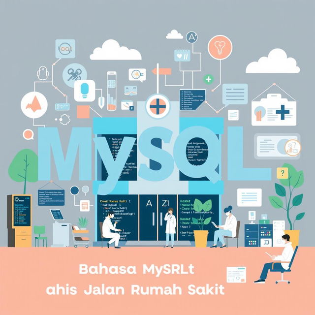 An illustrative image representing the phrase 'Bahasa MySQL kasus Rawat Jalan Rumah Sakit'