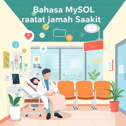 An illustrative image that visually represents 'Bahasa MySQL kasus Rawat Jalan Rumah Sakit' without any text