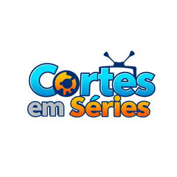 A vibrant and modern logo design for 'Canal Cortes Em Séries'