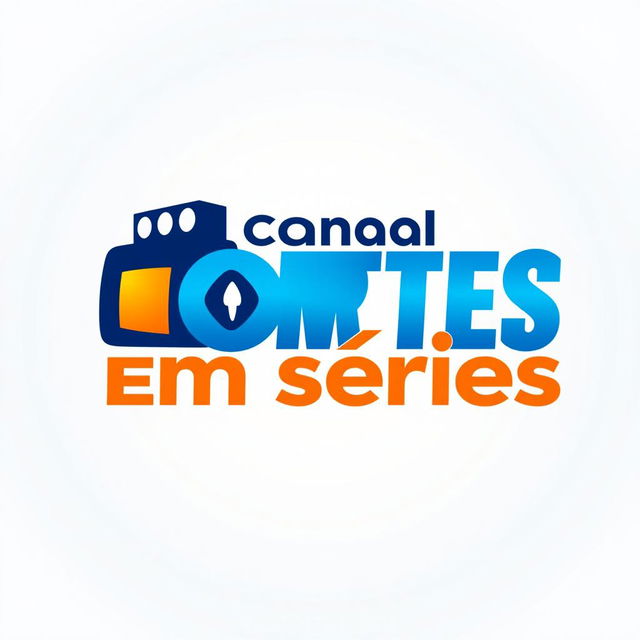 A vibrant and modern logo design for 'Canal Cortes Em Séries'