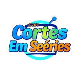 A vibrant and modern logo design for 'Canal Cortes Em Séries'