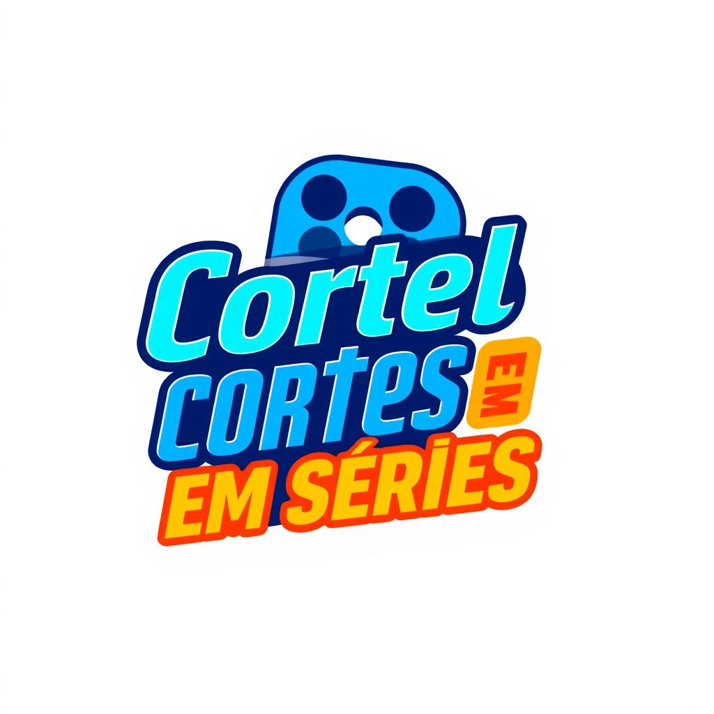 A vibrant and modern logo design for 'Canal Cortes Em Séries'