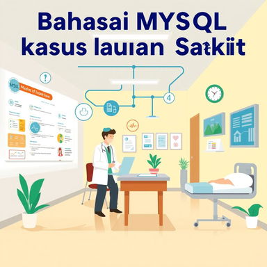 An artistic representation of 'Bahasa MySQL kasus Rawat Jalan Rumah Sakit'