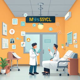 An artistic representation of 'Bahasa MySQL kasus Rawat Jalan Rumah Sakit'