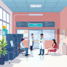 An engaging illustration that encapsulates 'Bahasa MySQL kasus Rawat Jalan Rumah Sakit'