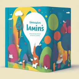 A high-quality, vibrant book cover, designed with interactive elements to engage children