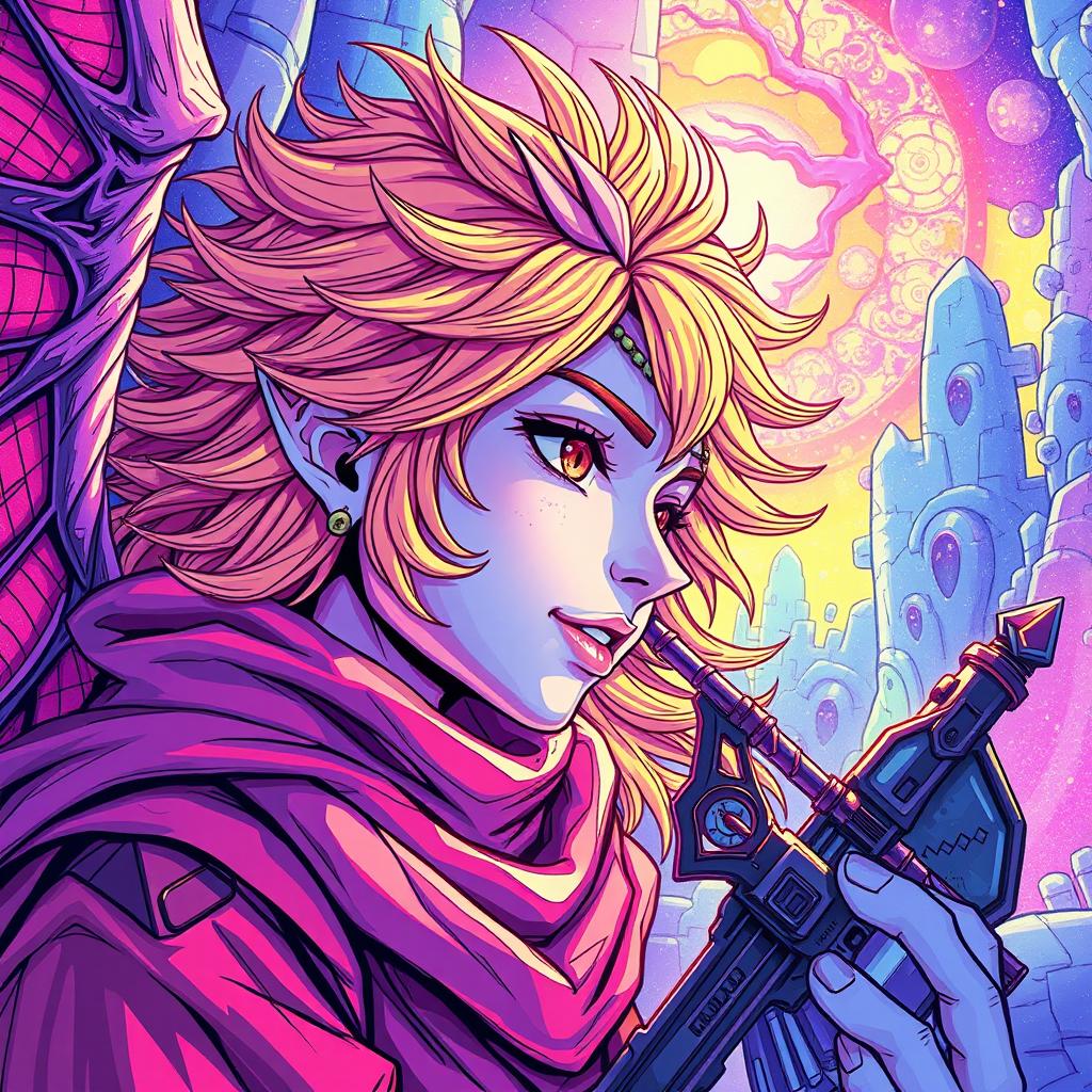 A vibrant and detailed digital illustration based on the user's original drawing, capturing the unique essence and emotion of the original artwork