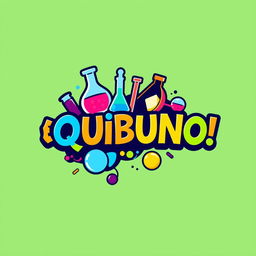 Design a vibrant and dynamic logo for a game called ¡QUIBUNO!, inspired by the card game UNO