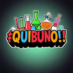 Design a vibrant and dynamic logo for a game called ¡QUIBUNO!, inspired by the card game UNO