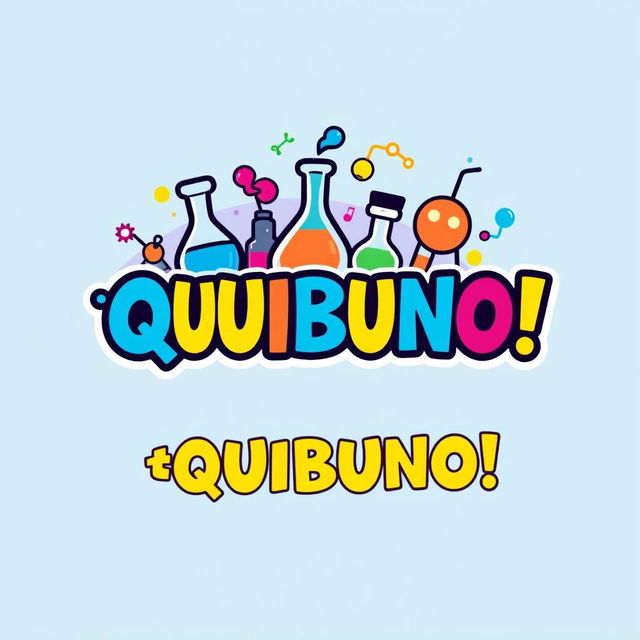 Create a lively and personalized logo for a game titled ¡QUIBUNO!, inspired by the classic UNO card game but infused with distinct personality