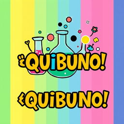 Create a lively and personalized logo for a game titled ¡QUIBUNO!, inspired by the classic UNO card game but infused with distinct personality