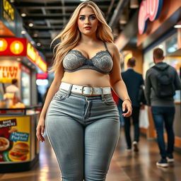 A beautiful, sexy long thin 21 year old woman with huge, very wide, bulging hips and long, thick, wide thighs and legs