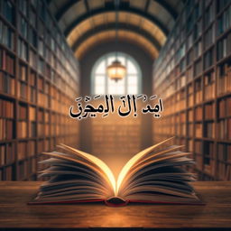 A book cover design for a title called 'مدخل إلى علم المكتبات' (Introduction to Library Science), featuring an elegant and scholarly theme