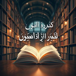 A book cover design for a title called 'مدخل إلى علم المكتبات' (Introduction to Library Science), featuring an elegant and scholarly theme