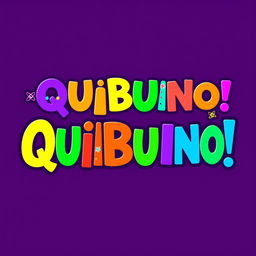 Create a captivating logo for a game titled ¡QUIBUNO!, designed in a style reminiscent of the classic UNO card game but with a more vibrant and whimsical character