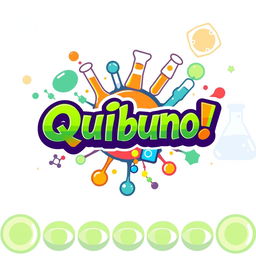 A vibrant logo design featuring the word "¡Quíbuno!" prominently displayed