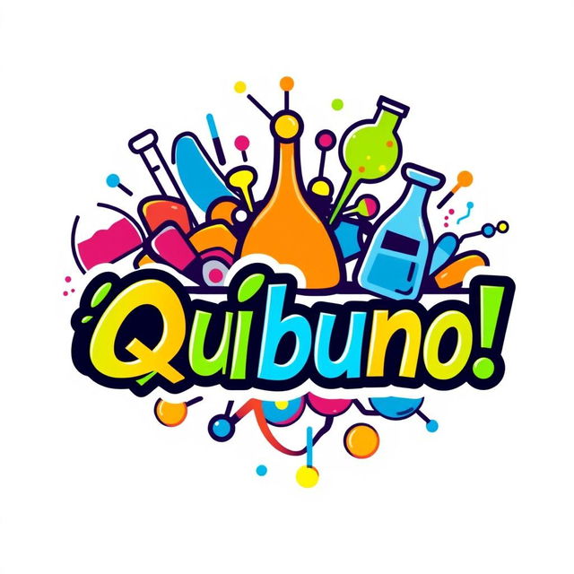 A vibrant logo design featuring the word "¡Quíbuno!" prominently displayed