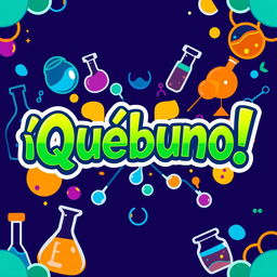 A vibrant logo design featuring the word "¡Quíbuno!" prominently displayed