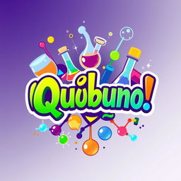 A vibrant logo design featuring the word "¡Quíbuno!" prominently displayed