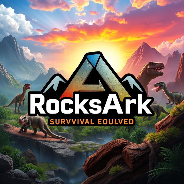 A modern logo design featuring the word 'RocksArk' prominently displayed