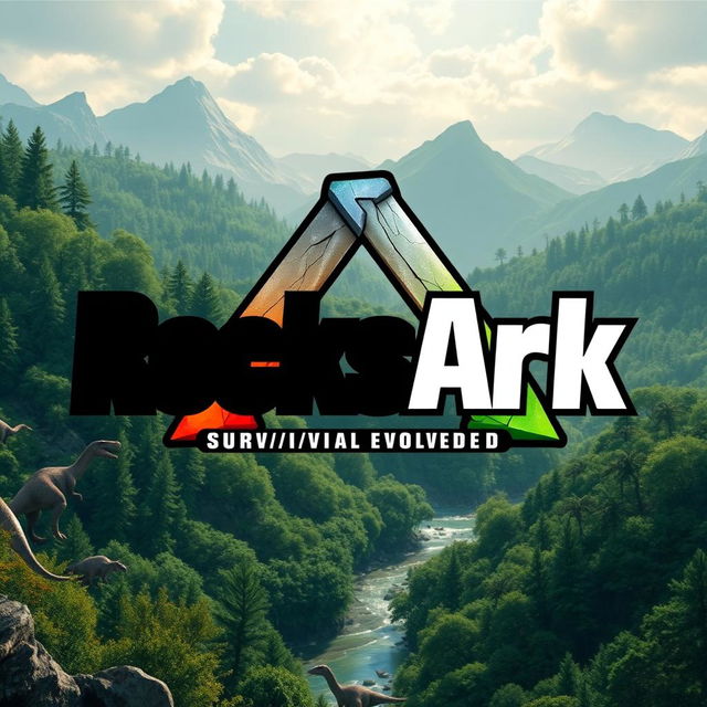 A modern logo design featuring the text 'RocksArk' in a bold, stylized font, prominently displayed