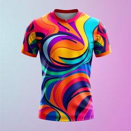 A vibrant and eye-catching full sublimation collar jersey design, featuring bold colors and intricate patterns