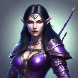 A high-quality digital art image of a female wood elf