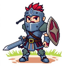 A classic warrior character depicted in a 32x32 pixel art style