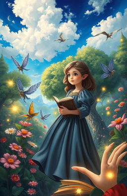 A young girl finds herself transmigrated into the pages of a vibrant fantasy novel