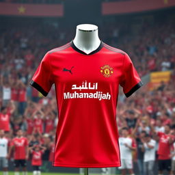 A football jersey designed for Muhammadiyah, inspired by the Manchester United (MU) uniform