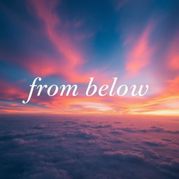 An expansive and beautiful sky scene, featuring vibrant colors during a sunset or sunrise, with hues of orange, pink, and purple blending into a deep blue