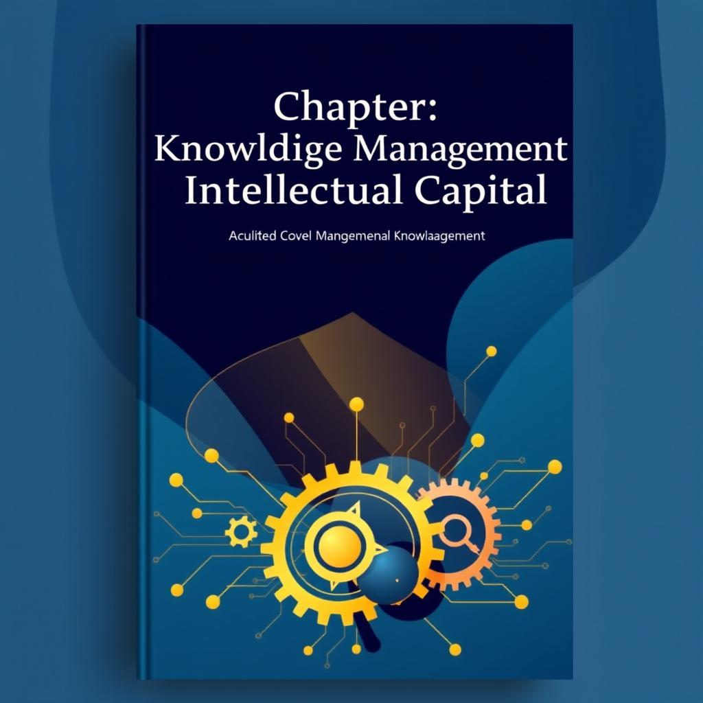A book cover design for a chapter about knowledge management and intellectual capital