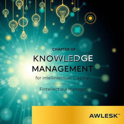 A sophisticated book cover design for a chapter on knowledge management and intellectual capital