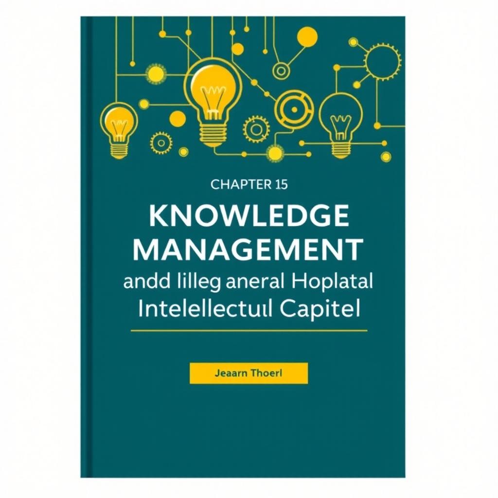 A sophisticated book cover design for a chapter on knowledge management and intellectual capital